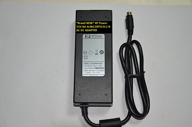 *Brand NEW* 4 pin 15V 8A AC DC ADAPTER XP Power ALM120PS15C2-8 - Click Image to Close